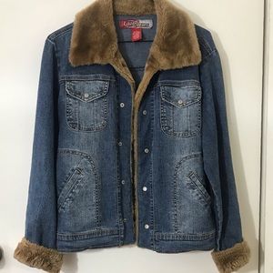 90s /y2k faux fur jacket